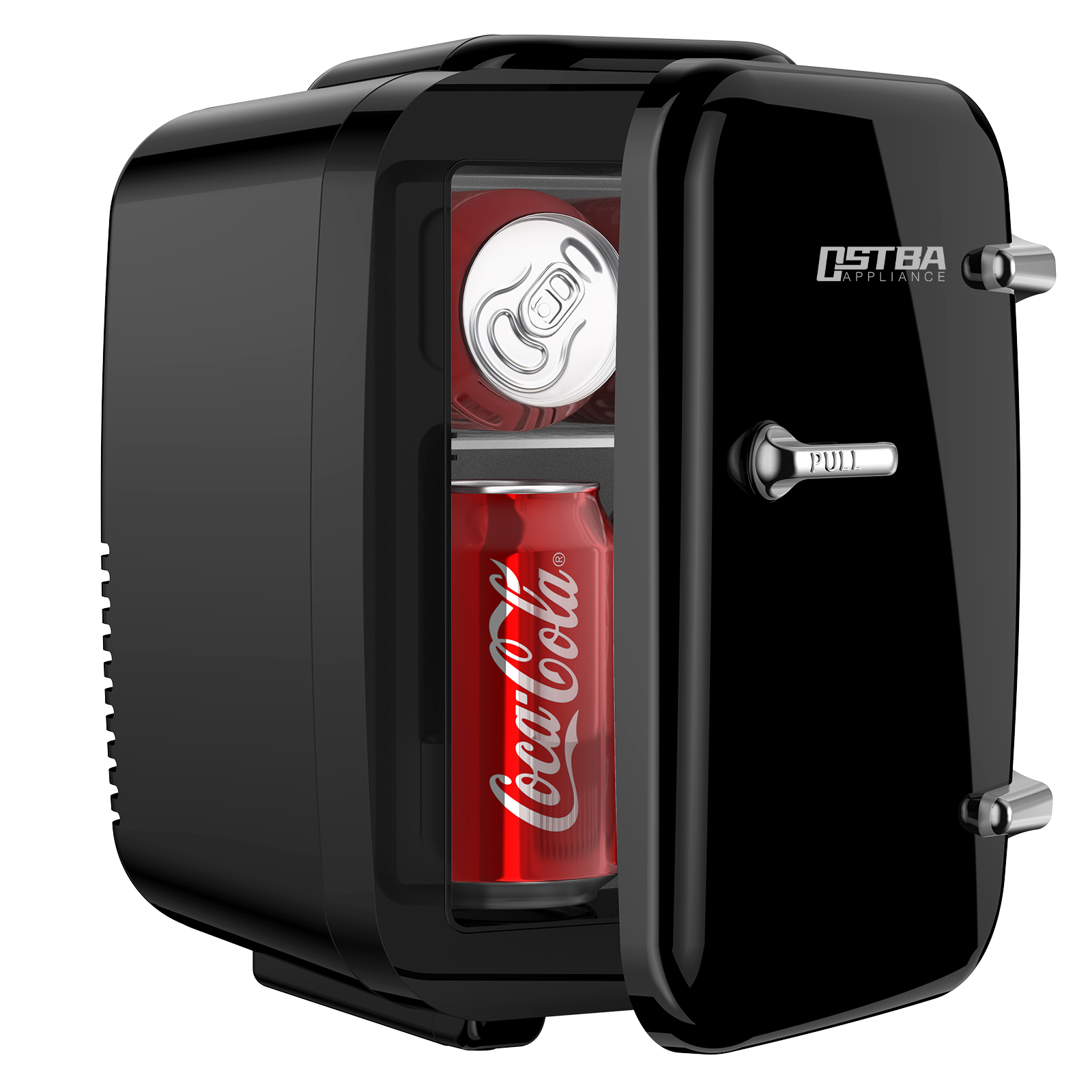 4L Mini Fridge for Bedroom, Beverage, Office, Black